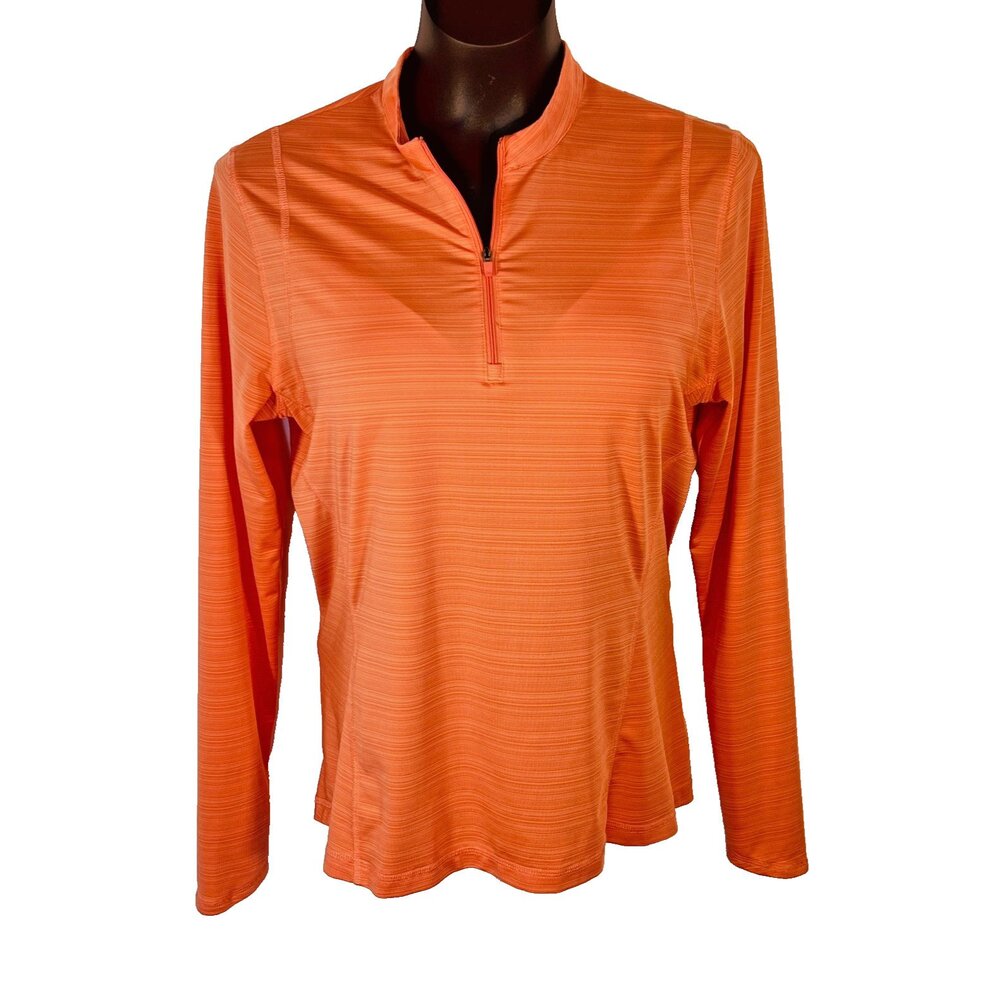 Calloway - Jersey Pullover Women's M Peach 1/2 Zip Long Sleeve